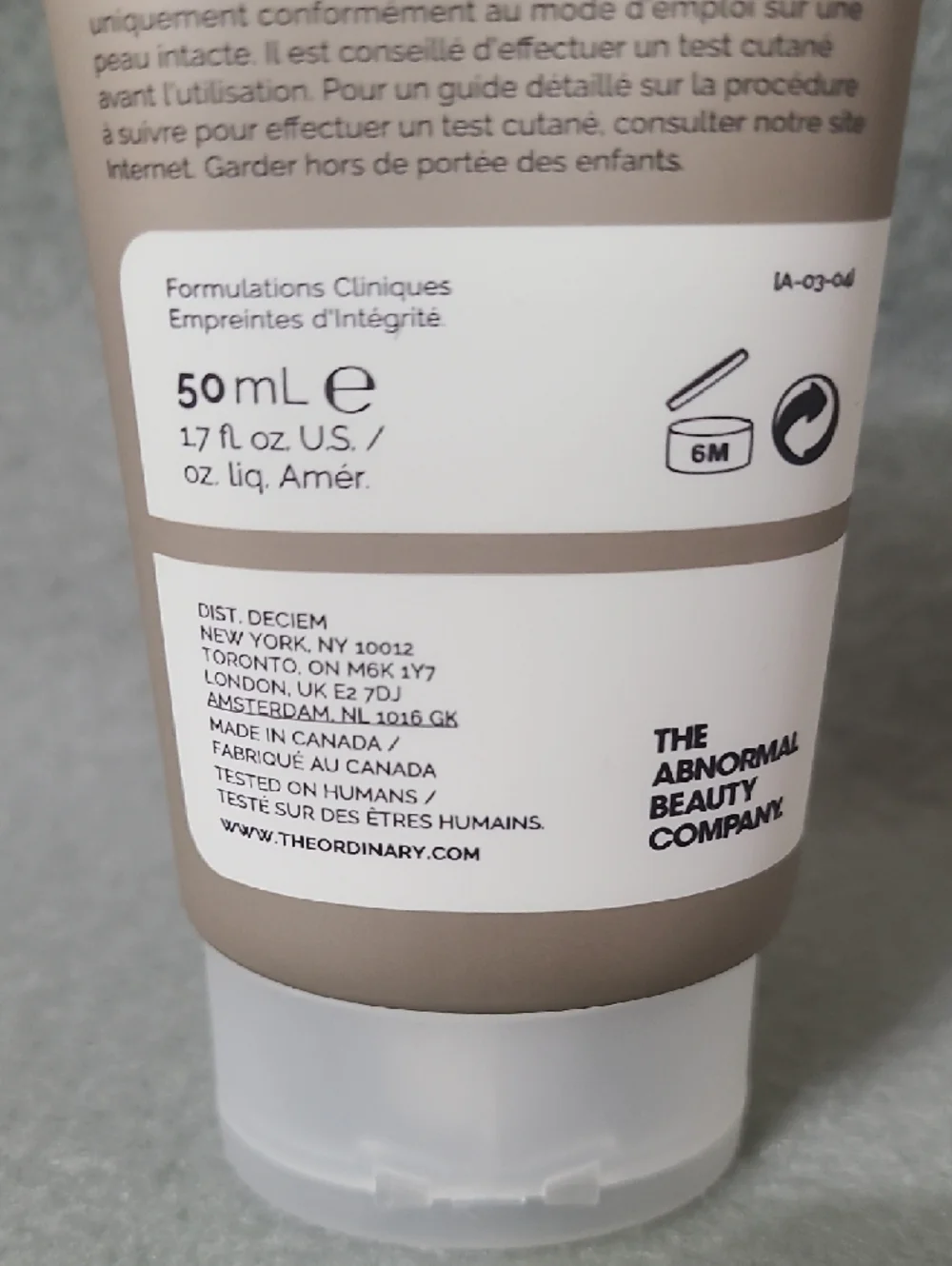 The Ordinary Squalane Cleanser‎ - 1.7oz / 50ml New in Box